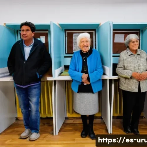 Home 8 우루과이 정치 제도 - **Prompt:** A vibrant, serene scene inside a modern, well-lit Uruguayan polling station. Diverse Uru...