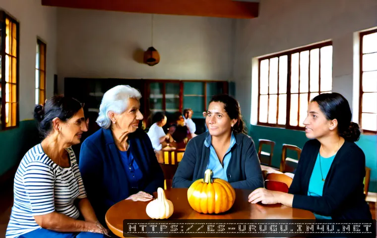 우루과이 성평등 정책 - Photorealistic documentary-style scene in a bright Montevideo municipal community center, an equal-g...